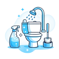 Bathroom cleaning icon